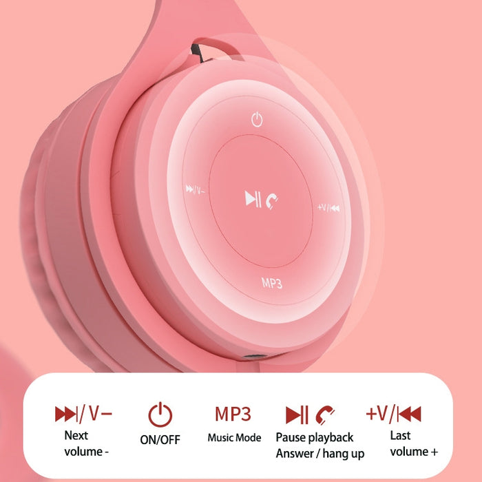 Auriculares Bluetooth Macaron con calidad de sonido de alta fidelidad Y08, compatible con llamadas, tarjeta TF y AUX de 3,5 mm
