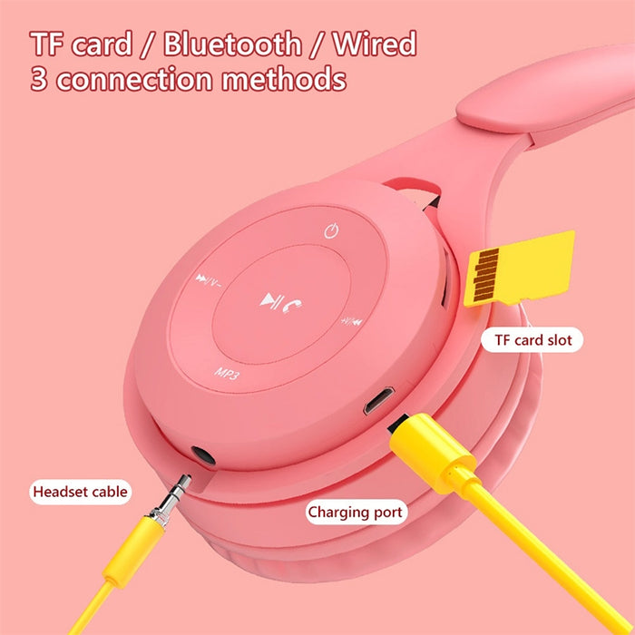 Auriculares Bluetooth Macaron con calidad de sonido de alta fidelidad Y08, compatible con llamadas, tarjeta TF y AUX de 3,5 mm