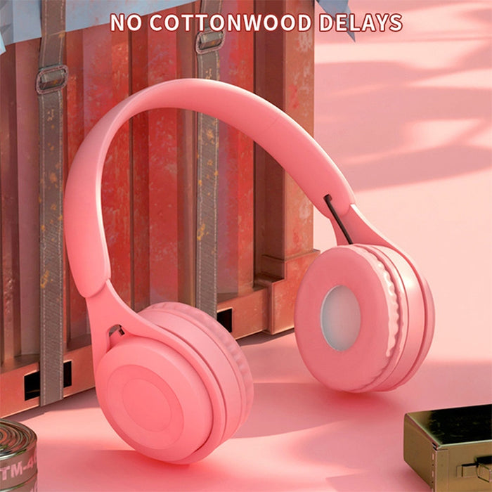 Auriculares Bluetooth Macaron con calidad de sonido de alta fidelidad Y08, compatible con llamadas, tarjeta TF y AUX de 3,5 mm