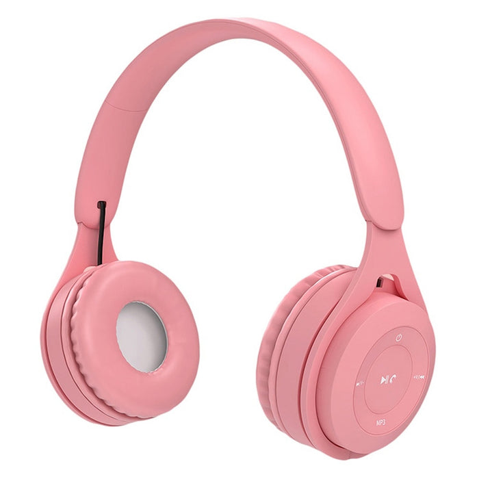 Auriculares Bluetooth Macaron con calidad de sonido de alta fidelidad Y08, compatible con llamadas, tarjeta TF y AUX de 3,5 mm