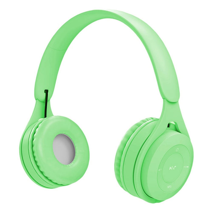 Auriculares Bluetooth Macaron con calidad de sonido de alta fidelidad Y08, compatible con llamadas, tarjeta TF y AUX de 3,5 mm