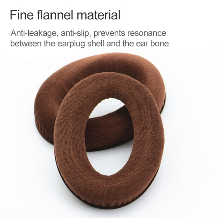 2 PCS para Sennheiser HD515 / HD555 / HD595 / HD598 / HD558 / PC360 Funda de cojín de franela para auriculares Orejeras Almohadillas de repuesto con ajuste de tono de algodón