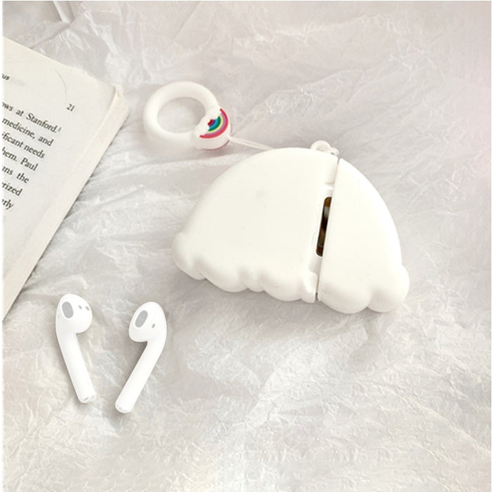 Funda protectora de silicona arcoíris multicolor a prueba de golpes para auriculares inalámbricos para Apple AirPods 1/2