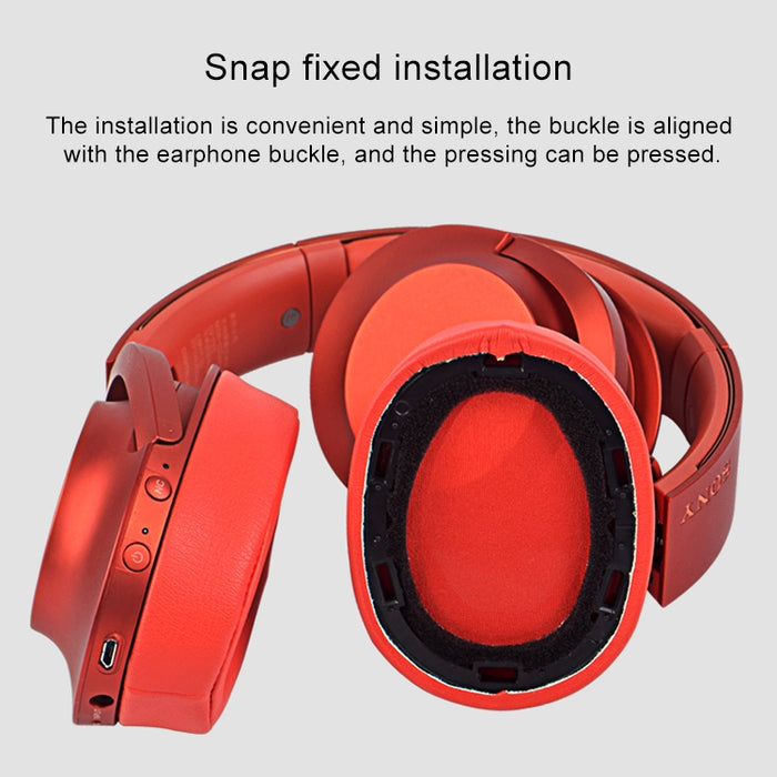 Funda protectora de auriculares de esponja de 2 piezas para Sony MDR-100ABN / WH-H900N