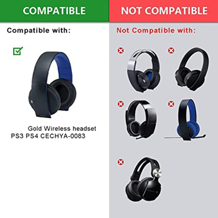 2 uds. Chaqueta suave para auriculares con orejeras para auriculares estéreo inalámbricos dorados Sony PS4
