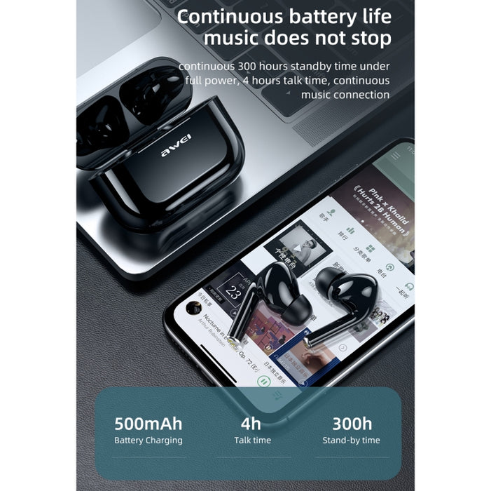 Wei T29 Bluetooth V5.0 TWS Auriculares deportivos inalámbricos verdaderos con estuche de carga