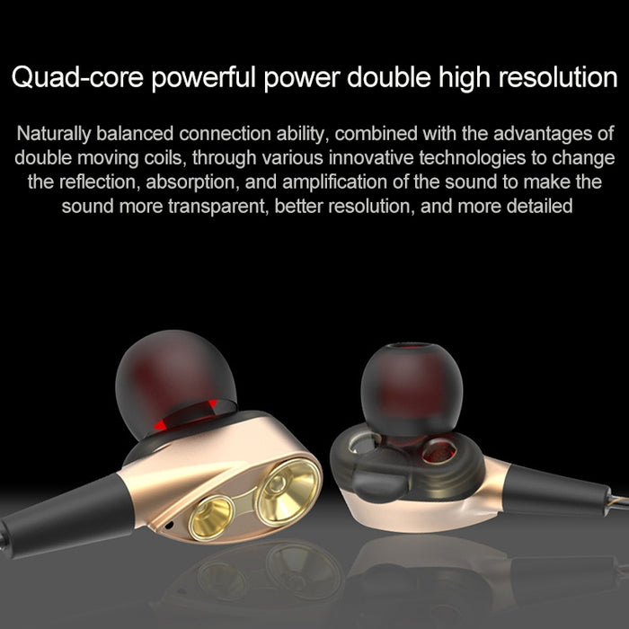 D12 1,2 m con cable en la oreja Interfaz de 3,5 mm Auriculares estéreo HIFI controlados por cable Bucle de movimiento dual Juego para correr Auriculares con música con embalaje