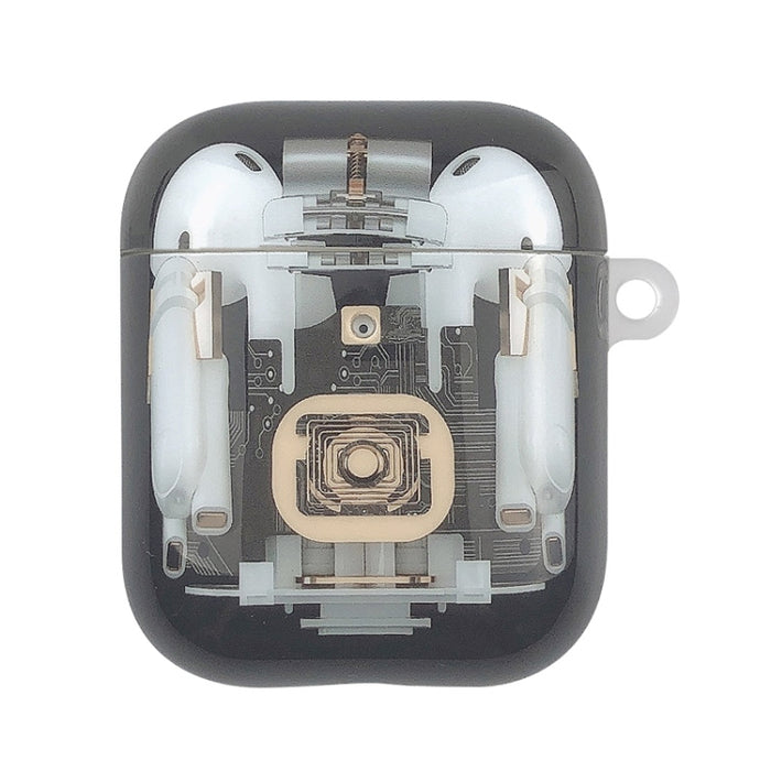Para AirPods 1/2 Funda protectora para auriculares de TPU con estructura mecánica