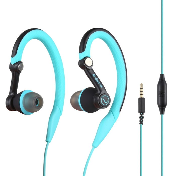Mucro MB-232 Auriculares estéreo con cable y gancho para la oreja deportivos intrauditivos para correr y gimnasio