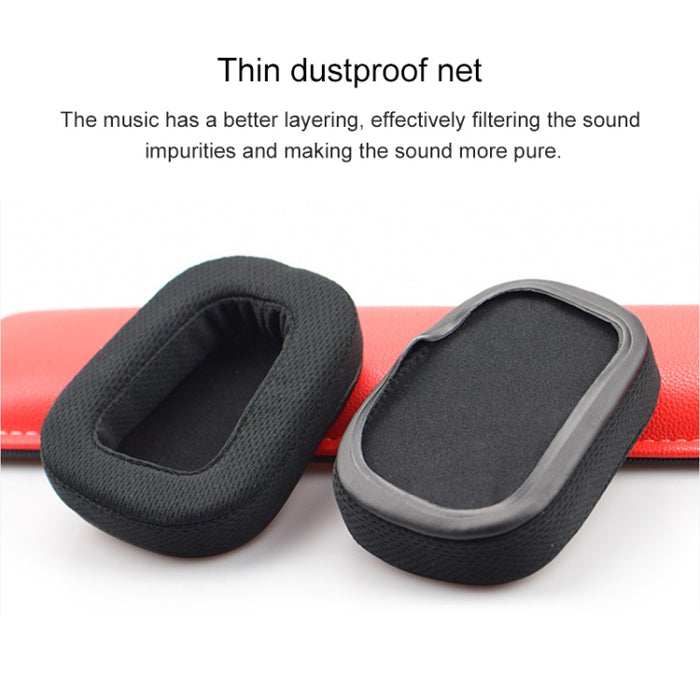 Almohadillas de repuesto para auriculares Logitech G633 G933, 2 uds., con malla (cuero)