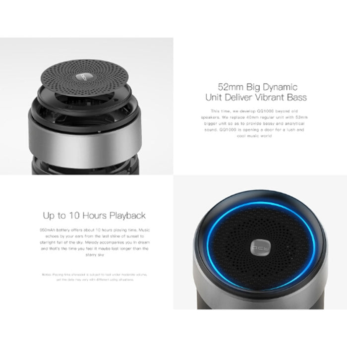 QCY BOX1 Mini altavoz portátil Música inalámbrica Metal V4.2 Altavoces Bluetooth