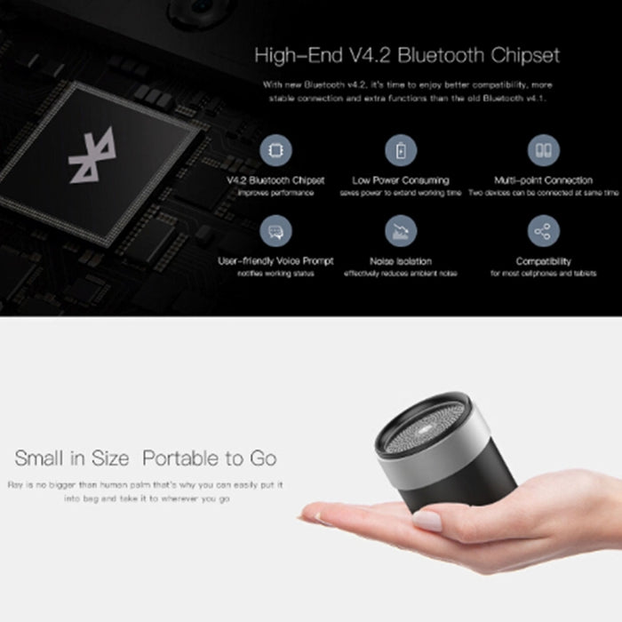 QCY BOX1 Mini altavoz portátil Música inalámbrica Metal V4.2 Altavoces Bluetooth