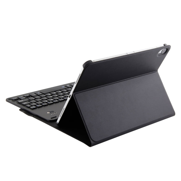 1139B Teclado desmontable de aleación de aluminio Bluetooth 3.0 + Funda para tableta de cuero con textura de piel de cordero para iPad Pro de 11 pulgadas (2018), con ajuste de tres velocidades / Magnético / Función de suspensión
