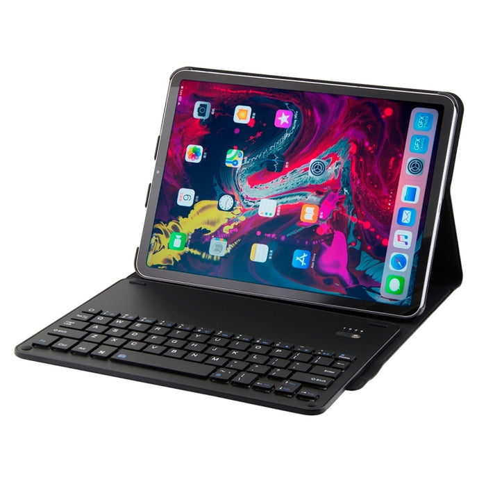 1139B Teclado desmontable de aleación de aluminio Bluetooth 3.0 + Funda para tableta de cuero con textura de piel de cordero para iPad Pro de 11 pulgadas (2018), con ajuste de tres velocidades / Magnético / Función de suspensión