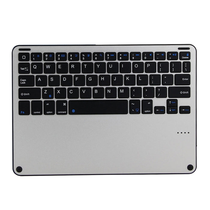 3018 Teclado desmontable de aleación de aluminio Bluetooth 3.0 + Funda de cuero con textura de tela de imitación para tableta para iPad Air / Air 2 / iPad Pro de 9,7 pulgadas, con función de suspensión / repelente al agua