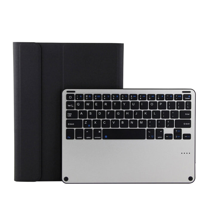 3018 Teclado desmontable de aleación de aluminio Bluetooth 3.0 + Funda de cuero con textura de tela de imitación para tableta para iPad Air / Air 2 / iPad Pro de 9,7 pulgadas, con función de suspensión / repelente al agua
