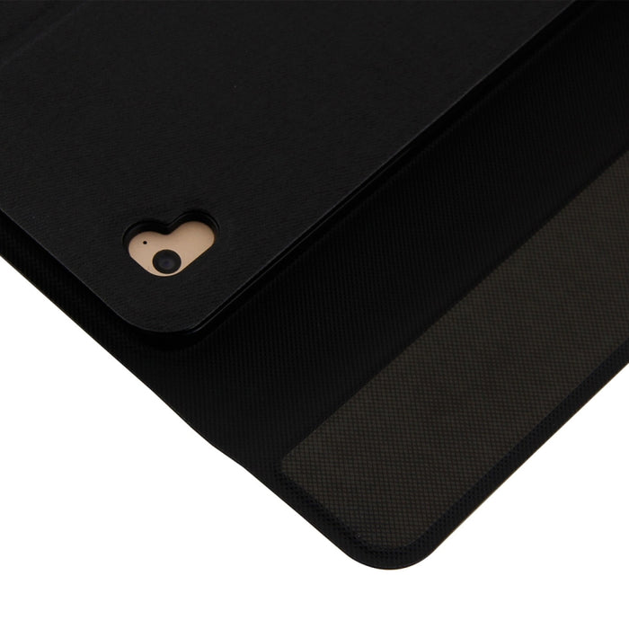 3018 Teclado desmontable de aleación de aluminio Bluetooth 3.0 + Funda de cuero con textura de tela de imitación para tableta para iPad Air / Air 2 / iPad Pro de 9,7 pulgadas, con función de suspensión / repelente al agua