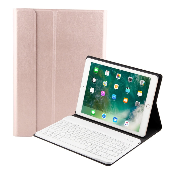 FT-1030 Bluetooth 3.0 ABS Teclado de textura cepillada + Funda de cuero para tableta con textura de piel para iPad Air / Air 2 / iPad Pro de 9,7 pulgadas, con ajuste de ángulo de tres engranajes / Magnético / Función de suspensión