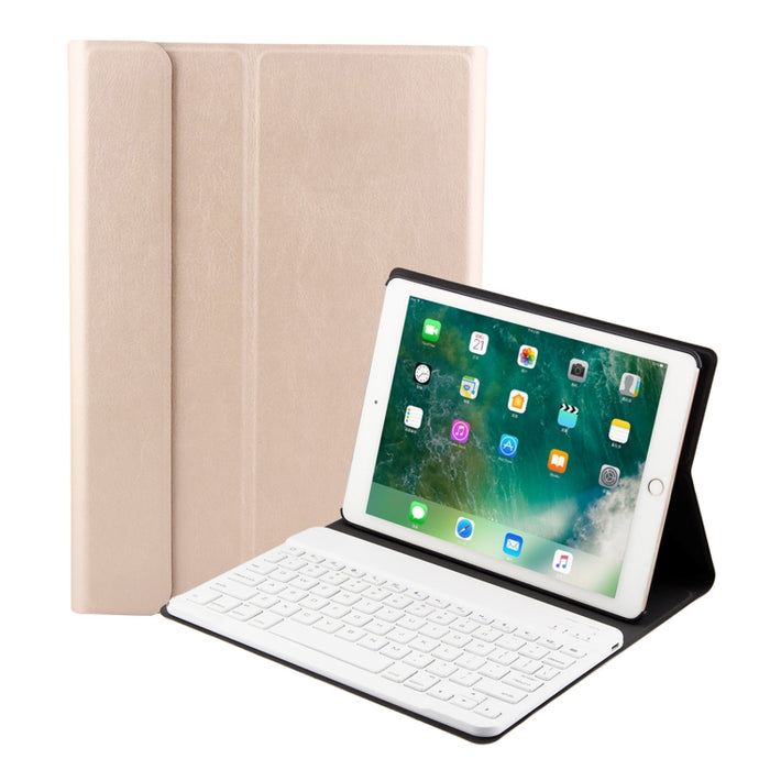 FT-1030 Bluetooth 3.0 ABS Teclado de textura cepillada + Funda de cuero para tableta con textura de piel para iPad Air / Air 2 / iPad Pro de 9,7 pulgadas, con ajuste de ángulo de tres engranajes / Magnético / Función de suspensión