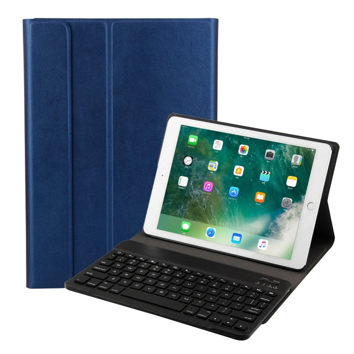 FT-1030 Bluetooth 3.0 ABS Teclado de textura cepillada + Funda de cuero para tableta con textura de piel para iPad Air / Air 2 / iPad Pro de 9,7 pulgadas, con ajuste de ángulo de tres engranajes / Magnético / Función de suspensión