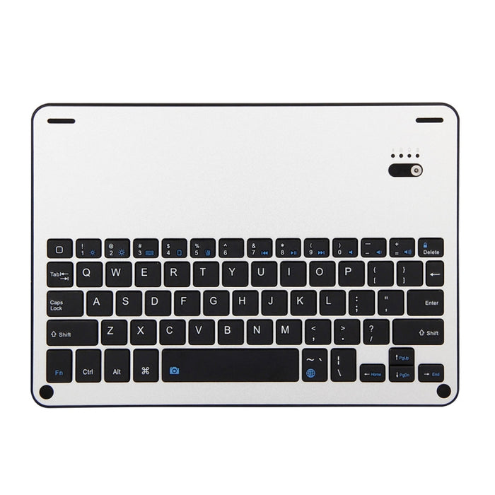 Teclado de aleación de aluminio Bluetooth FT-1038B + funda de cuero