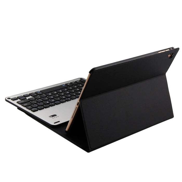 Teclado de aleación de aluminio Bluetooth FT-1038B + funda de cuero