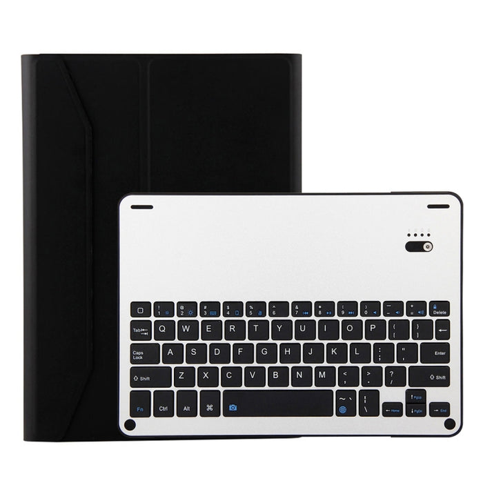 Teclado de aleación de aluminio Bluetooth FT-1038B + funda de cuero