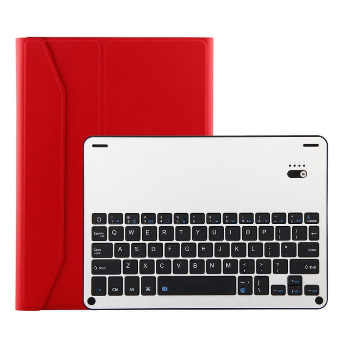 Teclado de aleación de aluminio Bluetooth FT-1038B + funda de cuero