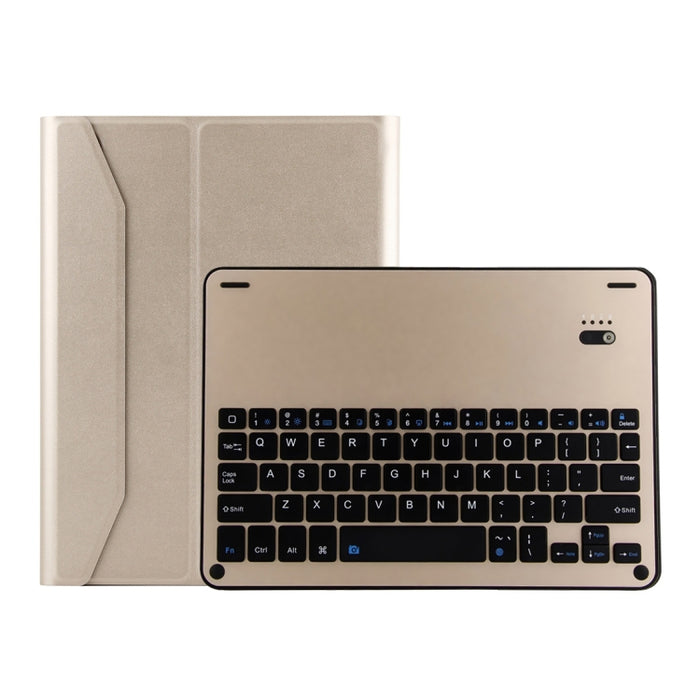 Teclado de aleación de aluminio Bluetooth FT-1038E + funda de cuero
