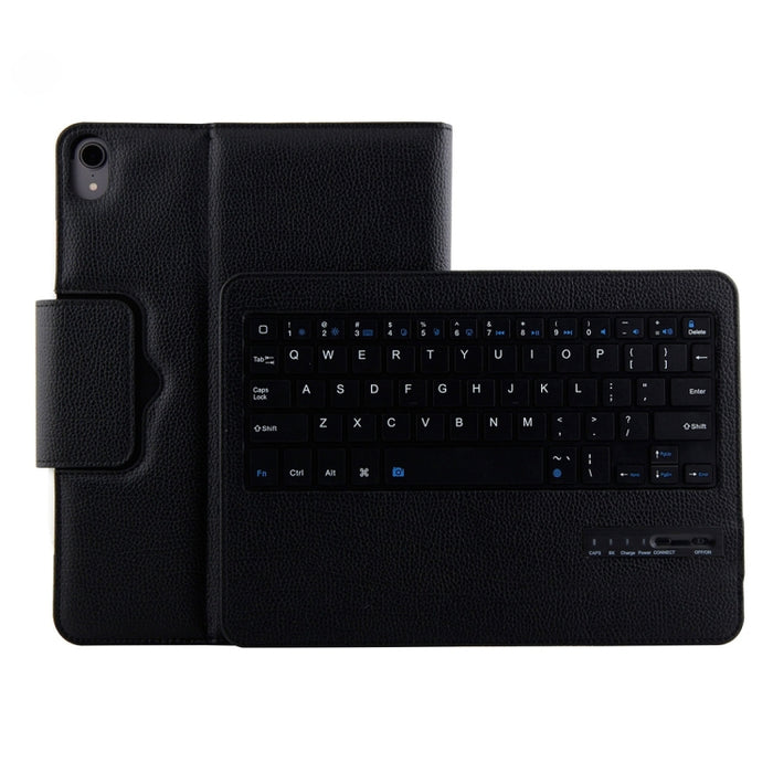 IP011 Teclado ABS desmontable Bluetooth 3.0 + Funda de cuero con textura Litchi para tableta para iPad Pro de 11 pulgadas (2018), con función de suspensión