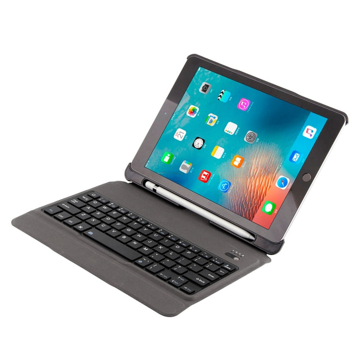 T-201 Teclado ultrafino Bluetooth 3.0 desmontable + Funda para tableta de cuero con textura de piel de cordero para iPad Air / Air 2 / iPad Pro de 9,7 pulgadas, compatible con ajuste de múltiples ángulos