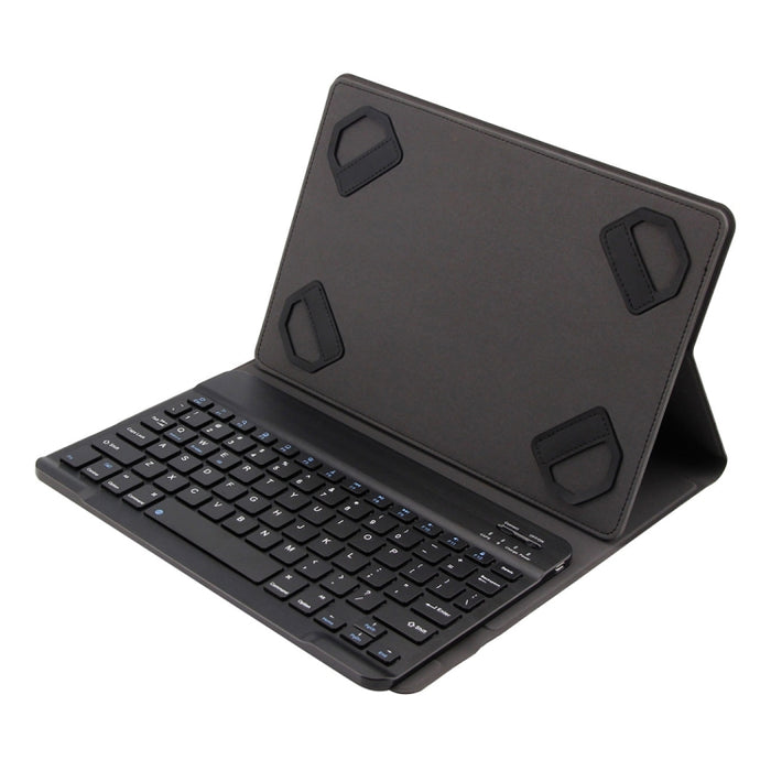 TY-1031 Universal Bluetooth 3.0 ABS Teclado de textura cepillada + Funda de cuero para tableta para iOS, Windows, Android Tablet PC de entre 9 y 10,5 pulgadas