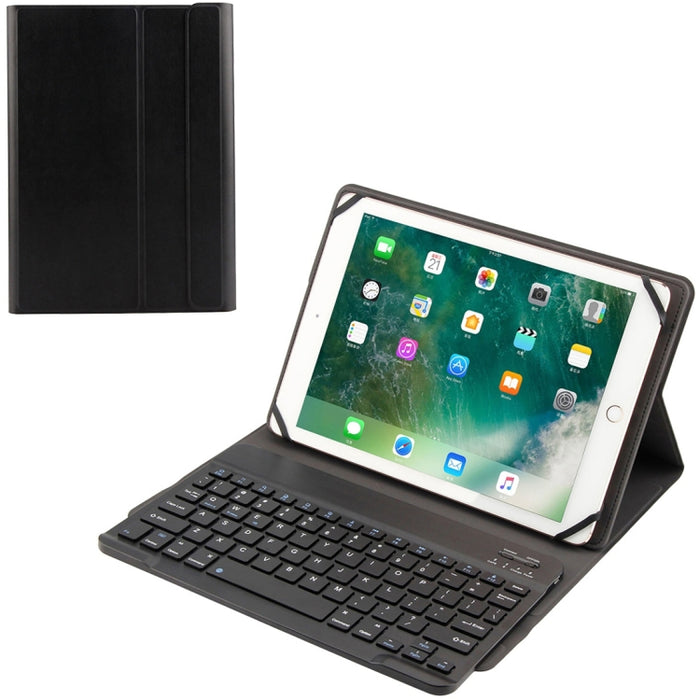 TY-1031 Universal Bluetooth 3.0 ABS Teclado de textura cepillada + Funda de cuero para tableta para iOS, Windows, Android Tablet PC de entre 9 y 10,5 pulgadas