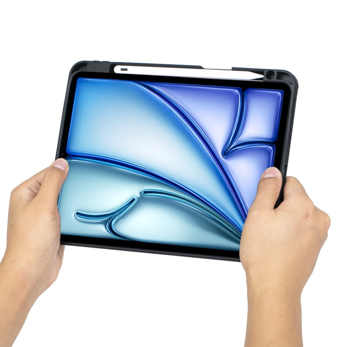 T11B-AS Funda para teclado Bluetooth táctil retroiluminada giratoria desmontable para iPad Air 11 2024 / Air 5 / Air 4 10,9 / Pro 11 2022 2021 2020 2018, For iPad Air 11 2025 / Air 11 2024 / Air 5 / Air 4 10.9 / Pro 11 2022 2021 2020 2018