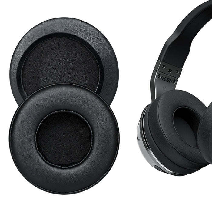 2 uds. Para Skullcandy/HESH 2,0 HESH, funda de cojín para auriculares ordinarios, orejeras de repuesto con malla (rojo + malla roja)