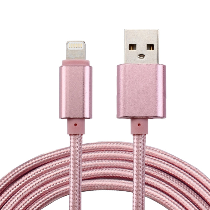 Cabeza de metal de estilo tejido de 2 m, 84 núcleos, 8 pines a cable de datos/cargador USB 2.0