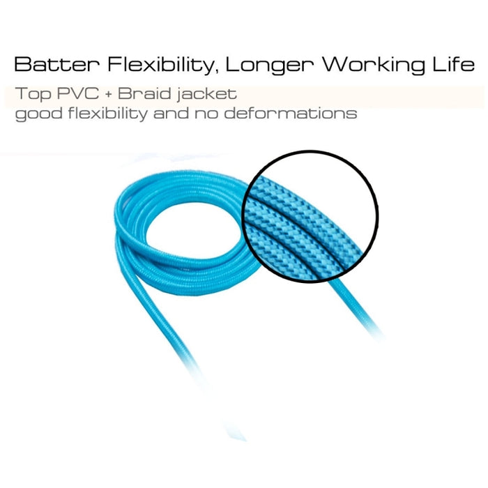 Cable de datos/cargador USB con cabezal metálico de 8 pines a USB, estilo tejido, 3 m, 3 A