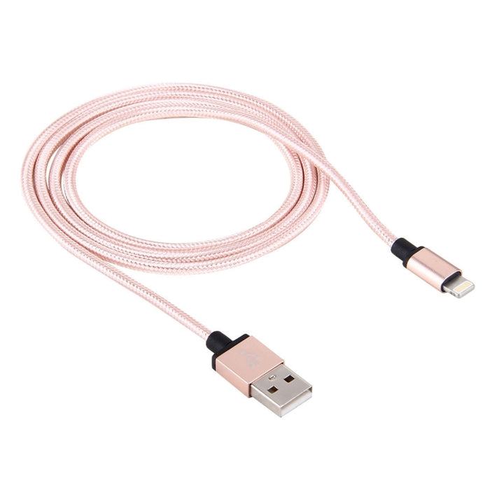 Cable de carga/datos USB 2.0 con cabeza de metal de estilo tejido de 1 m, 58 núcleos, 8 pines