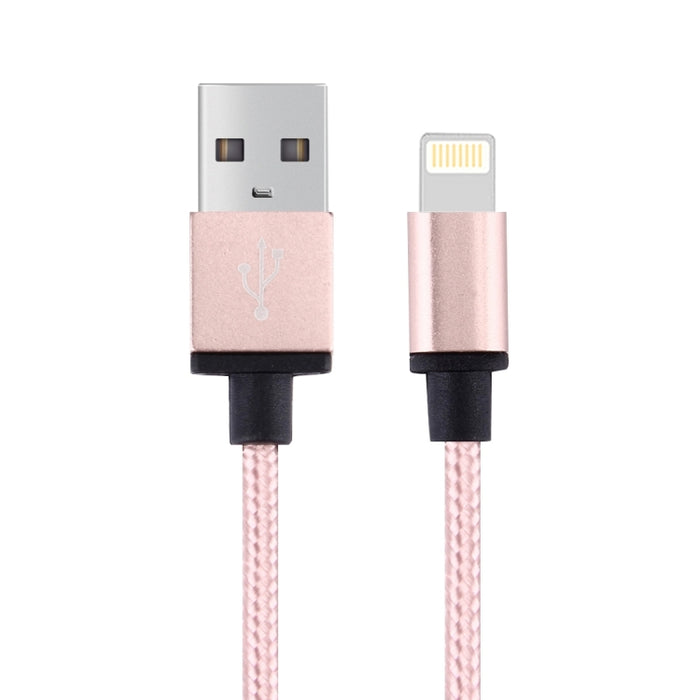 Cable de carga/datos USB 2.0 con cabeza de metal de estilo tejido de 1 m, 58 núcleos, 8 pines