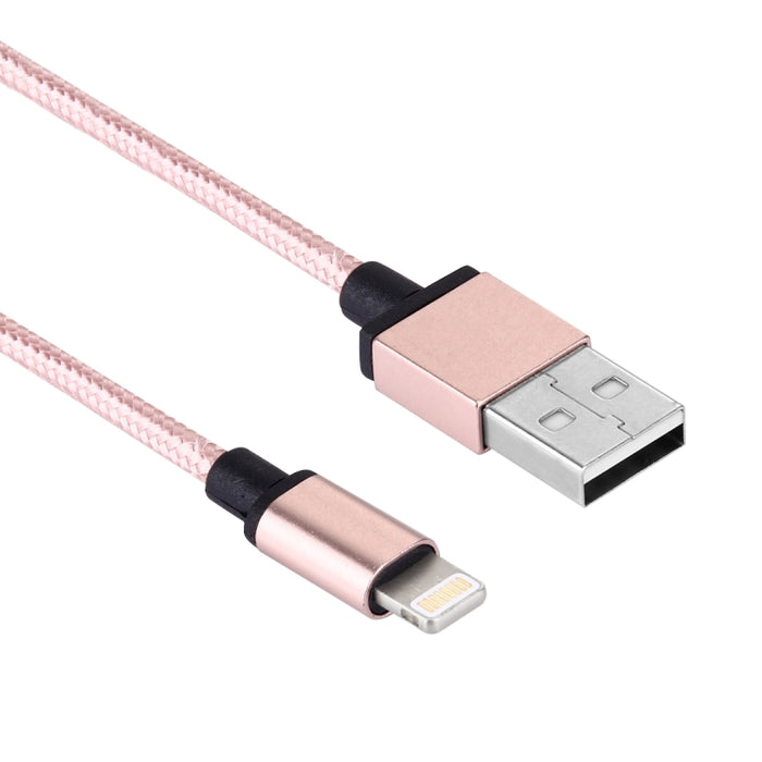 Cable de carga/datos USB 2.0 con cabeza de metal de estilo tejido de 1 m, 58 núcleos, 8 pines