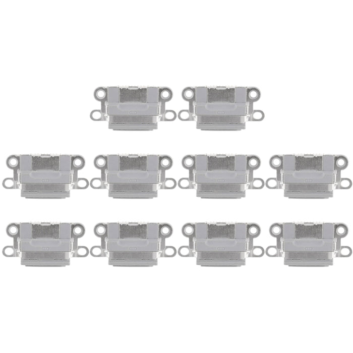 Conector de puerto de carga de 10 piezas para iPhone 6 / 6S, For iPhone 6 / 6S, For iPhone 6 / 6S (Light Grey)