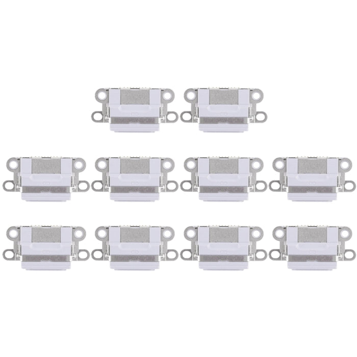 Conector de puerto de carga de 10 piezas para iPhone 6 / 6S, For iPhone 6 / 6S, For iPhone 6 / 6S (Light Grey)