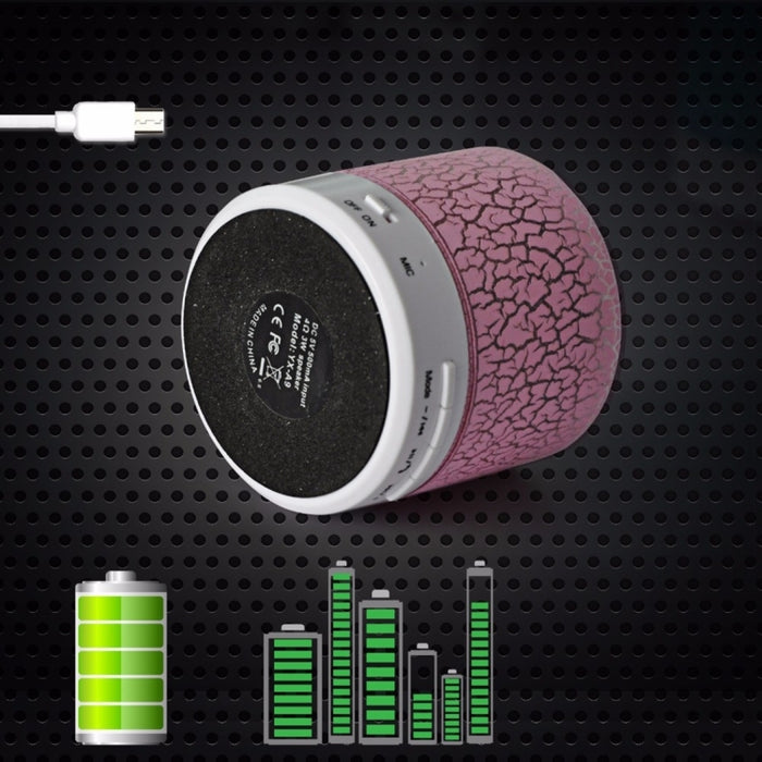 Mini altavoz estéreo Bluetooth portátil A9 con luz LED, micrófono incorporado, compatible con llamadas manos libres y tarjeta TF