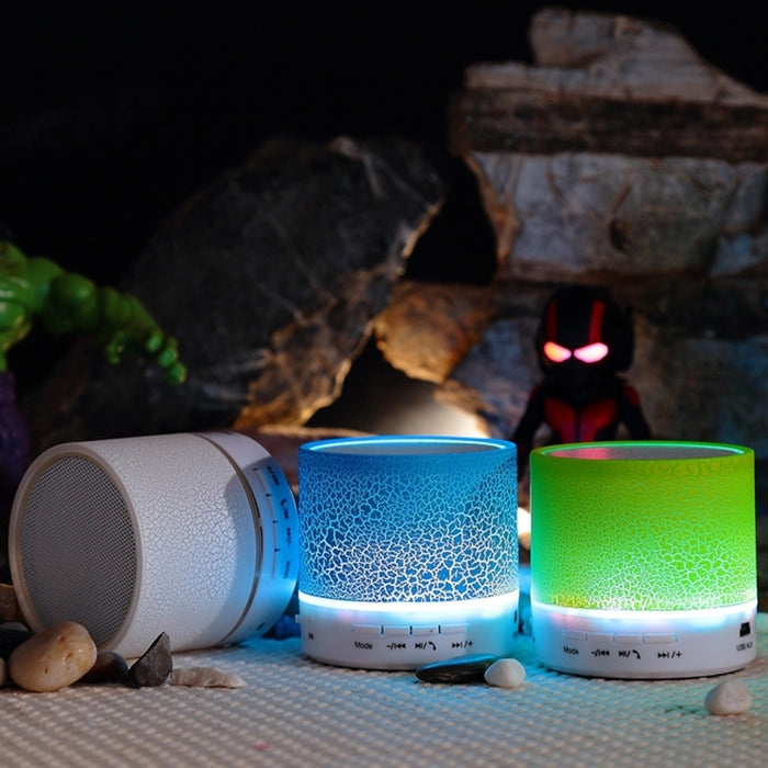 Mini altavoz estéreo Bluetooth portátil A9 con luz LED, micrófono incorporado, compatible con llamadas manos libres y tarjeta TF