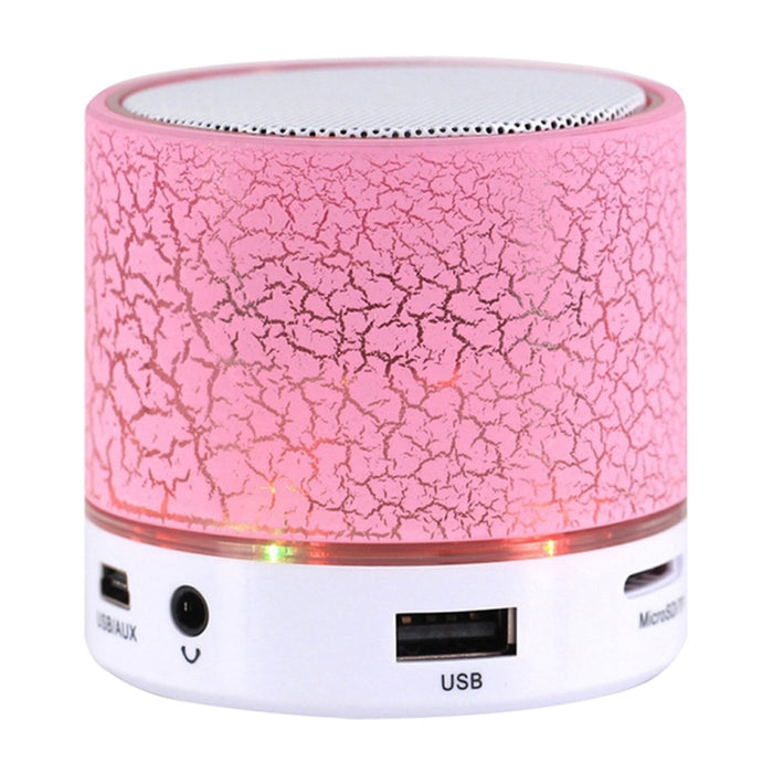 Mini altavoz estéreo Bluetooth portátil A9 con luz LED, micrófono incorporado, compatible con llamadas manos libres y tarjeta TF