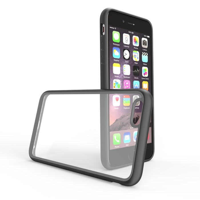 Estuche de PC acrílico con marco bicolor para iPhone 6