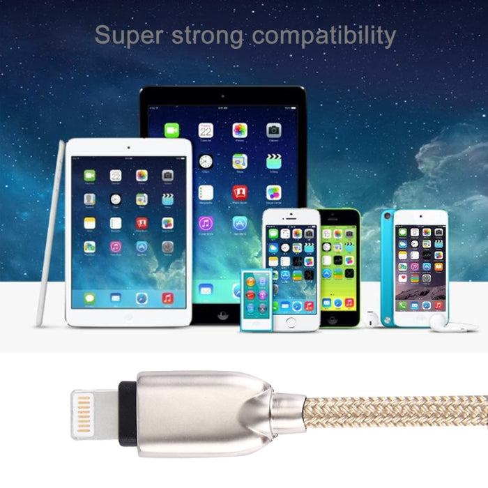 1m tejido 108 núcleos de cobre 8 pines a cable de carga de sincronización de datos USB para iPhone, iPad