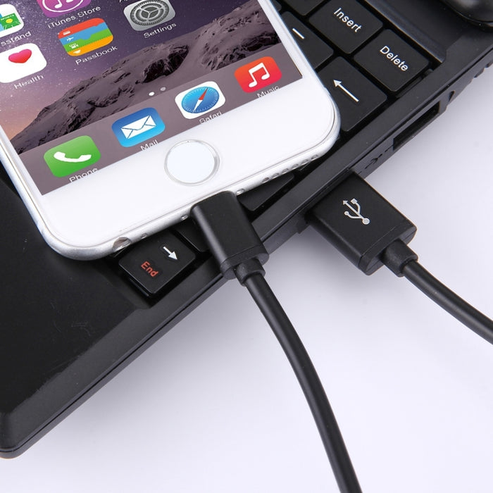 Cable de carga de sincronización de datos USB de 1 m, 3 A, 8 pines a USB para iPhone, iPad, diámetro: 4 cm