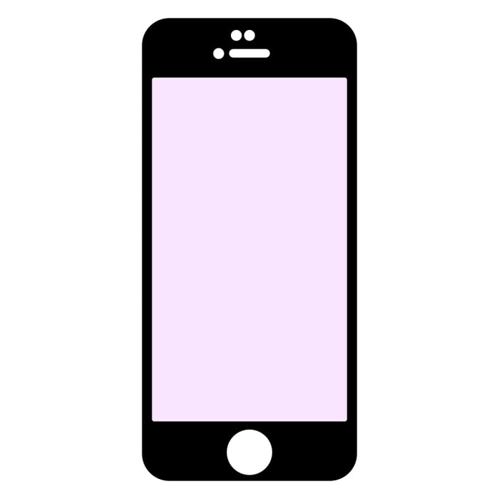 Película de vidrio templado de rayos púrpuras de pantalla completa antirrayas 9H 10D para iPhone 6 y 6S