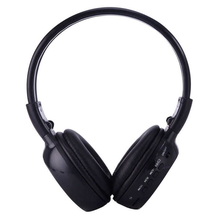 BS-N65 Auriculares inalámbricos estéreo de alta fidelidad plegables con diadema con pantalla LCD, ranura para tarjeta TF, luz indicadora LED y función FM